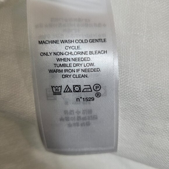 Lauren Ralph Lauren White 100% Linen Knee Length Minimalist Luxury Dress Size 18 - Picture 12 of 12